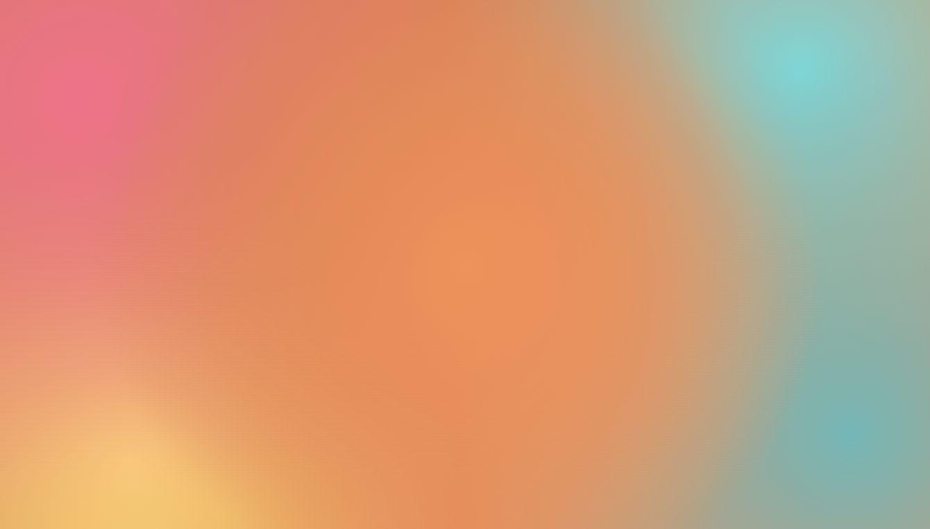 Blurred colorful background with pink, orange, yellow, and teal hues.