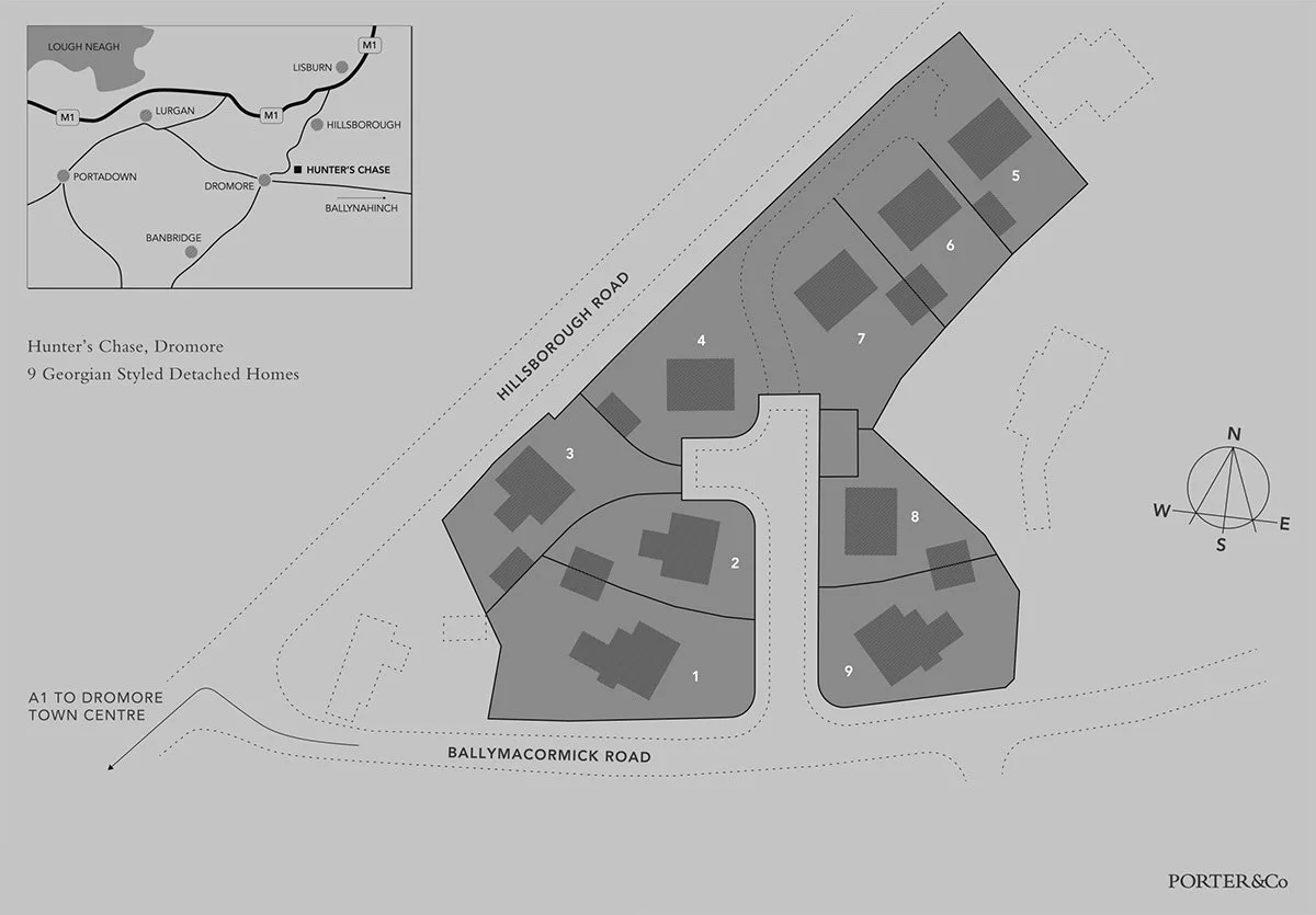 Sitemap for Hunter's Chase, Dromore.