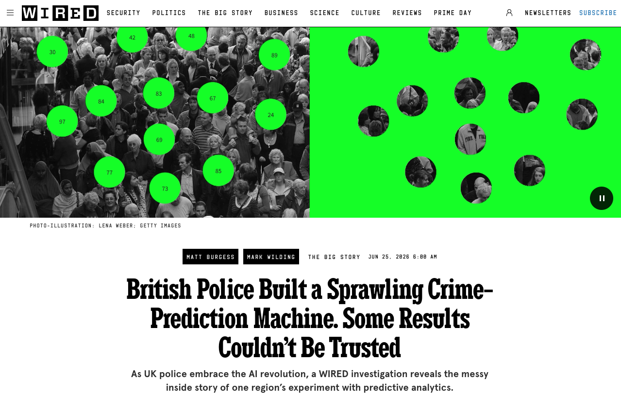 WIRED trusts Eticas’ expertise in UK investigation