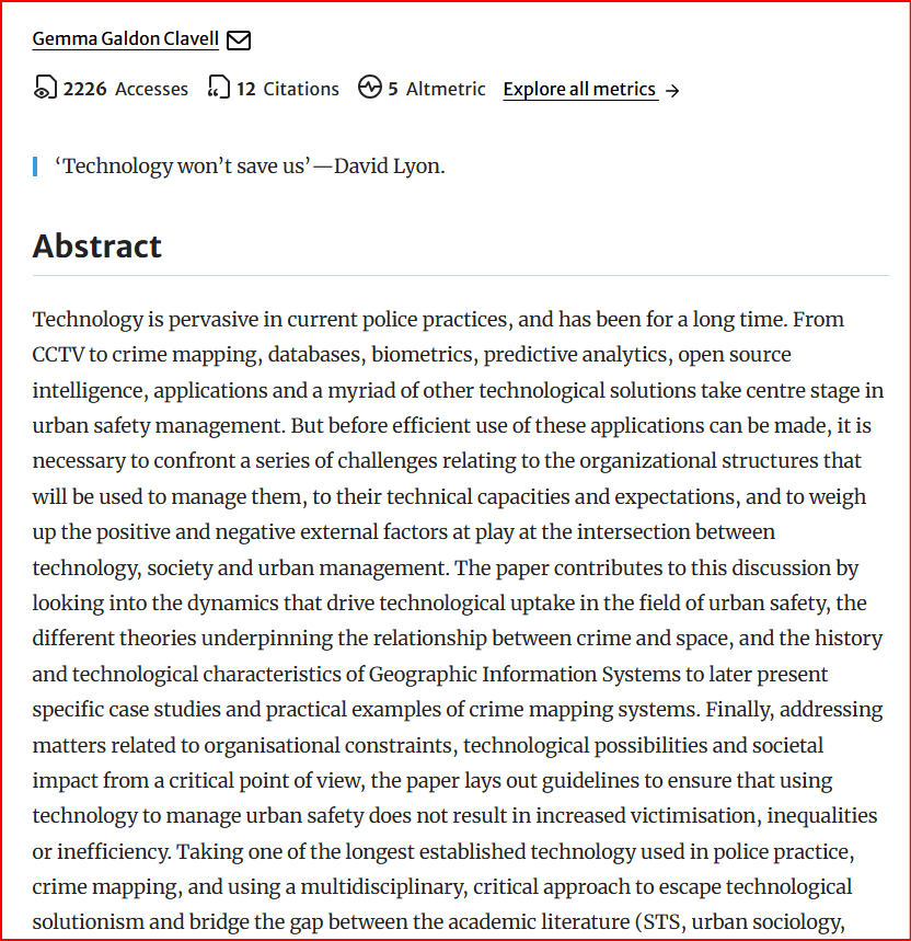 AI in Urban Safety: Challenges and Governance