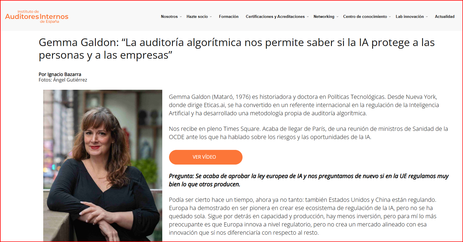 Interview: Algorithmic Auditing and the EU AI Act