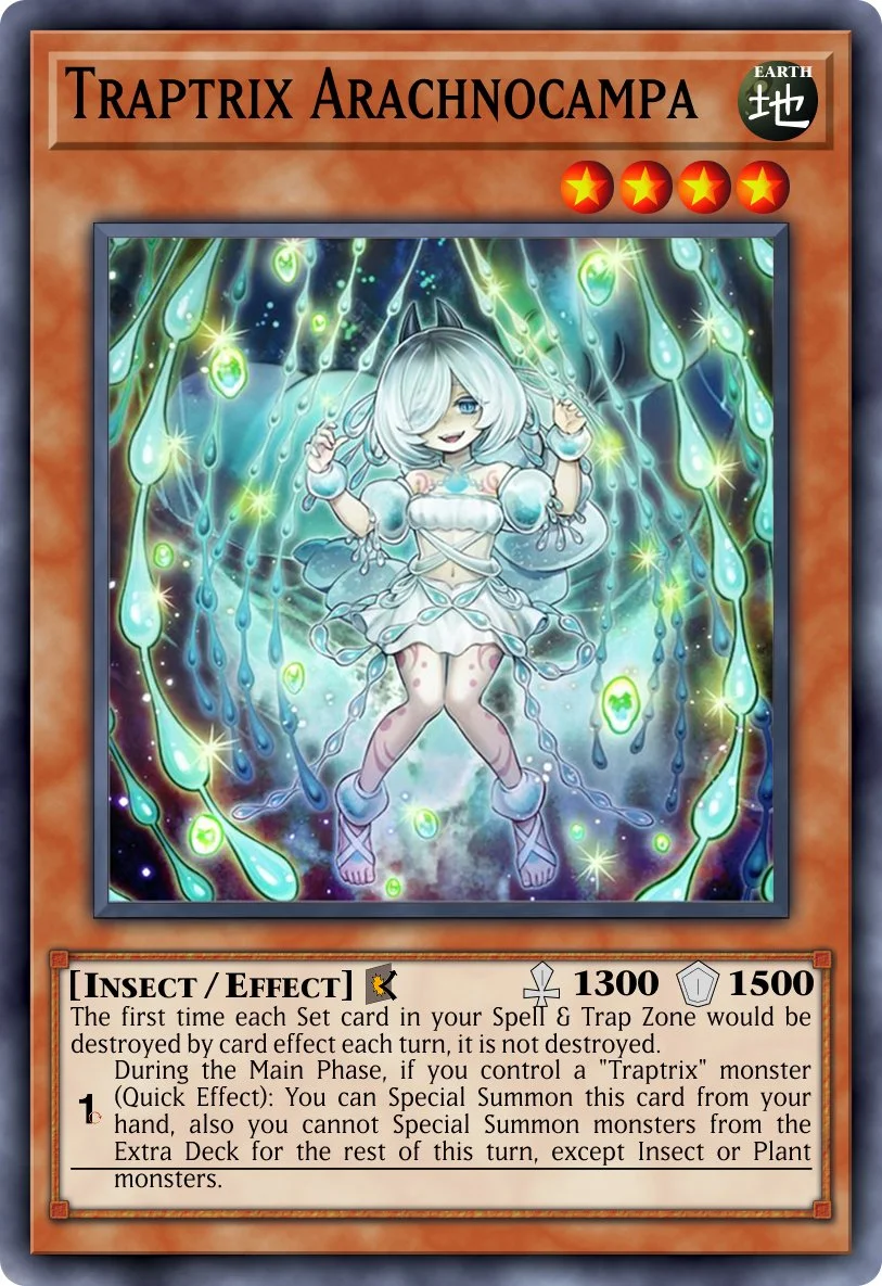 Monster Card - Traptrix Arachnocampa Prototype 1 made by Marie Libeau