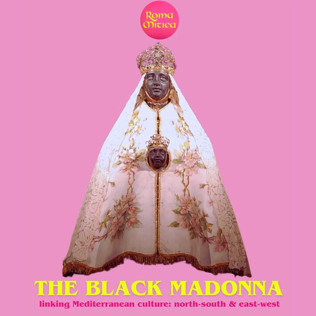 Roma Mitica invites artists to consider the BLACK MADONNA, who is venerated from Europe to Asia to Africa. She is the subject of pilgrimage by Orthodox, Catholics, Copts, Assyro-Malabar, Nestorians and even Muslims from Spain to Lebanon, France to Eg