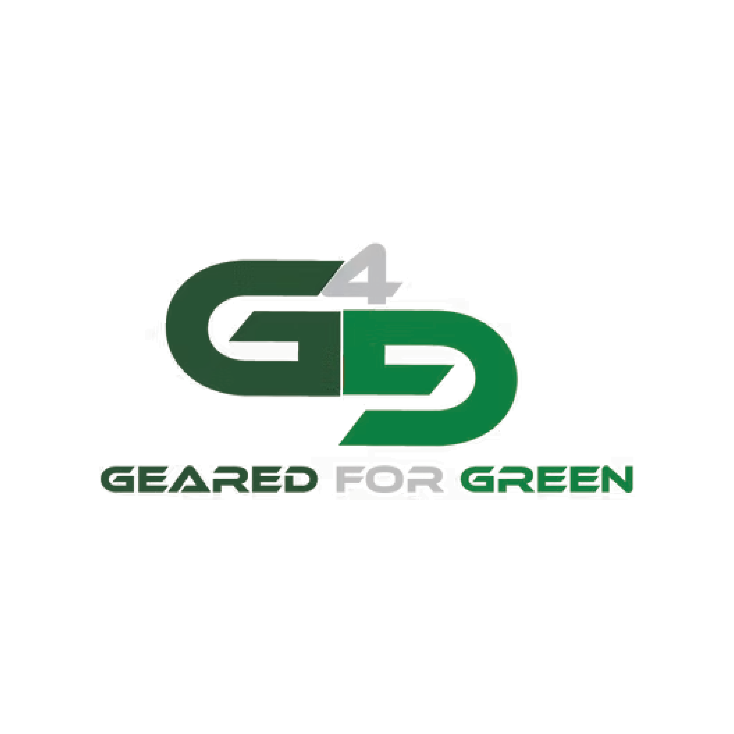 Logo of G4G with the tagline 'Geared for Green' in green and gray colors.