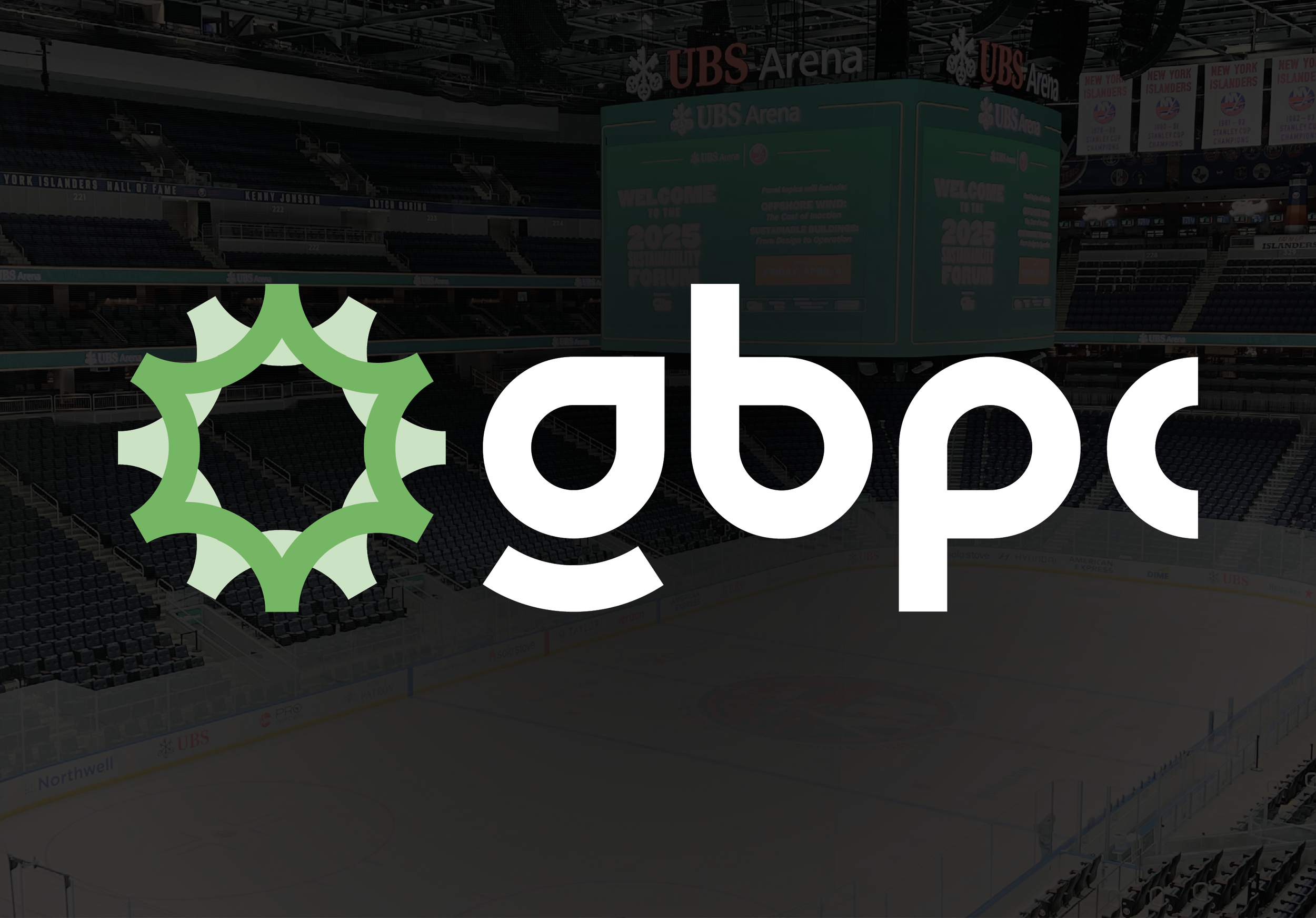 The image features the logo of the Dubar line, which is a green geometric shape resembling an abstract flower or star, next to the black and white text "dbp" on an ice hockey arena background.