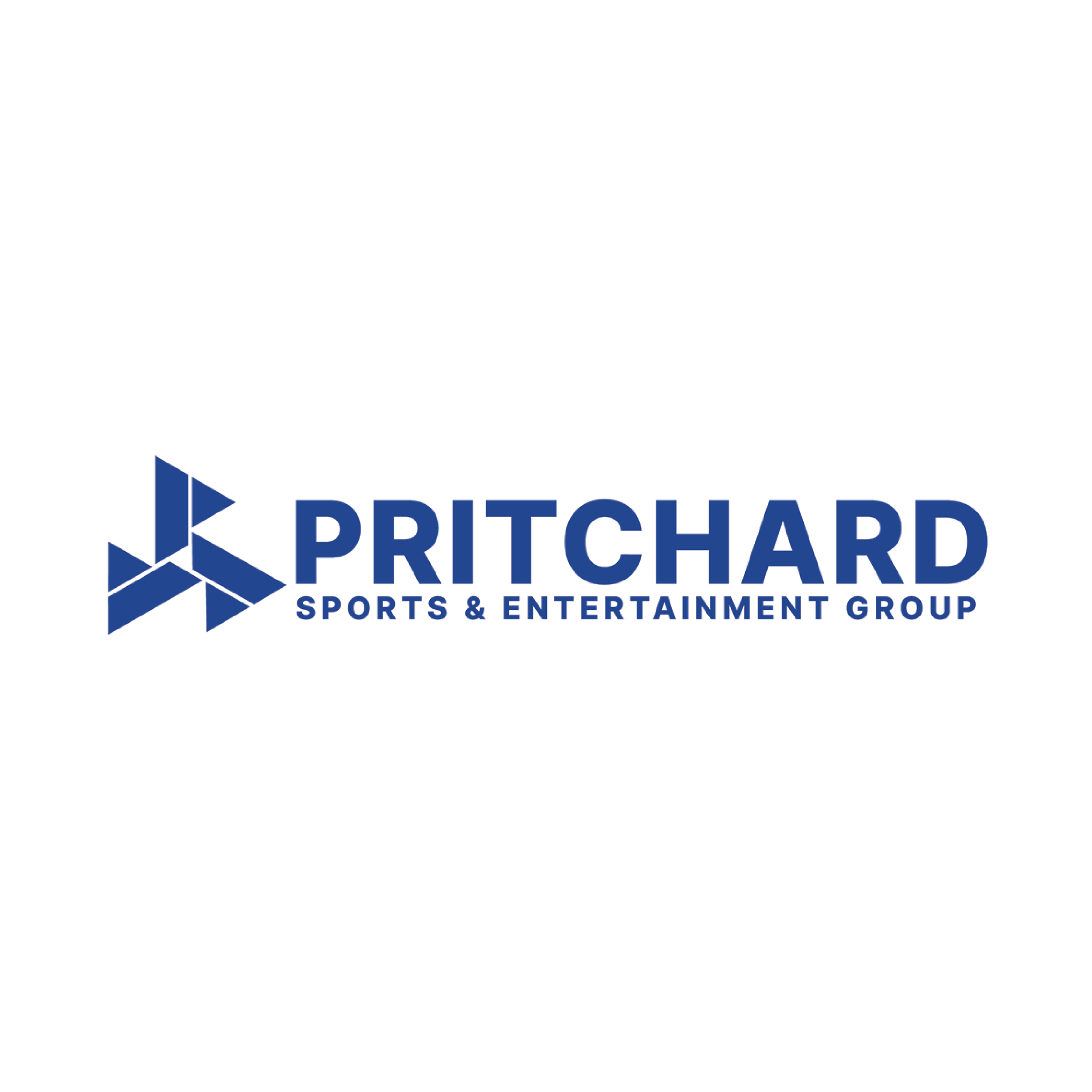 Pritchard Sports & Entertainment Group logo featuring a stylized geometric figure and text