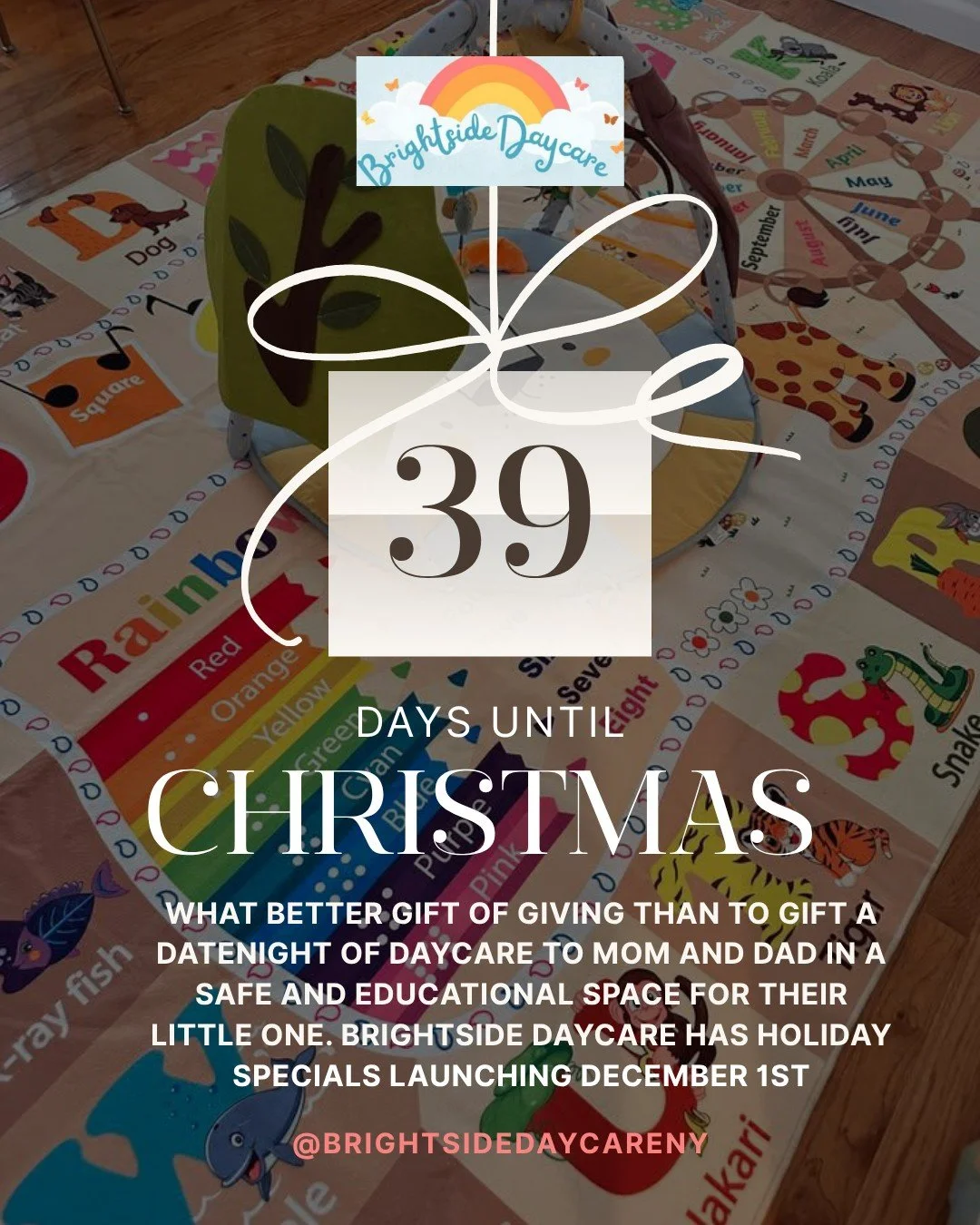 It&rsquo;s time to book a tour and come meet us in person! ✨

🎄✨ 39 Days Until Christmas ✨🎄
This holiday season, give yourselves the gift of peace of mind &mdash; and give your little one a safe, joyful, and educational space to grow.

💛 Brightsid