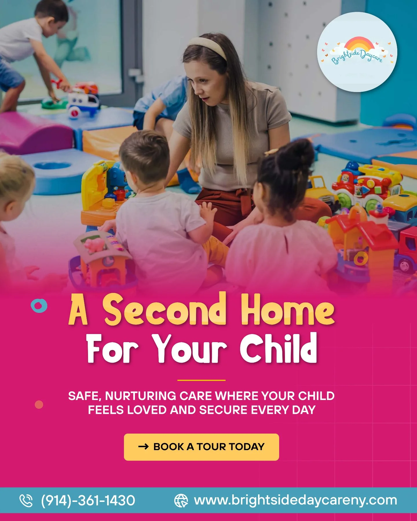 Finding the right place for your child matters. At Brightside Daycare, we create a warm, safe environment where your child feels at home while learning and growing every day.
👉Schedule your visit today
📞(914)-361-1430
🌐www.brightsidedaycareny.com

