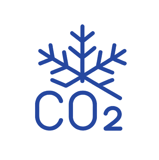 CO2 icon:  Shoreline Freezers uses state-of-the-art transcritical CO2 system. Energy efficient. Environmentally friendly