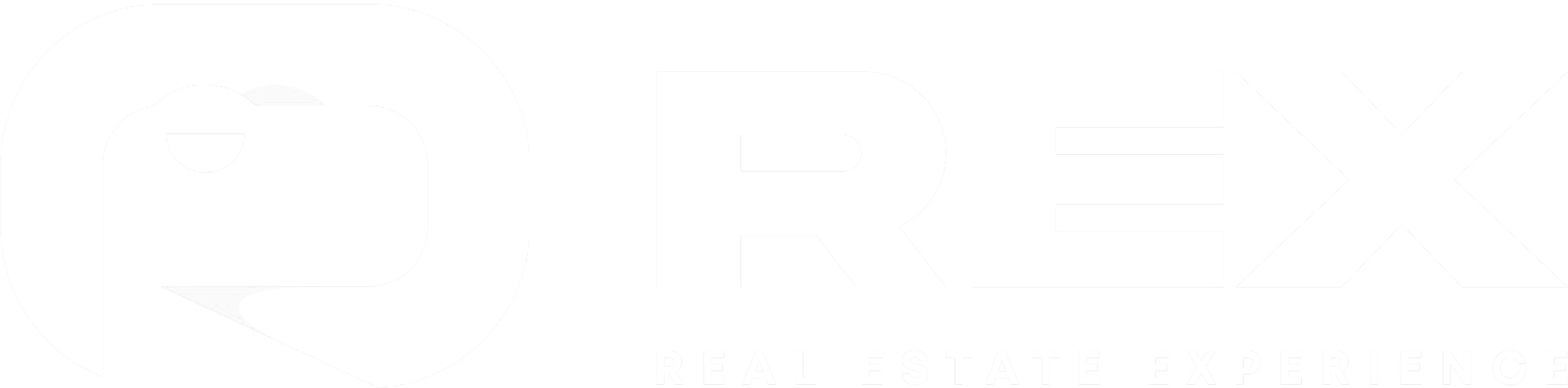 The image displays the logo of REX Real Estate Experience, featuring a stylized hot air balloon and the company's name in bold letters.