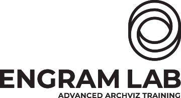 Logo of Engram Lab featuring a spiral design and the text 'ENGRAM LAB' and 'Advanced Archviz Training'.