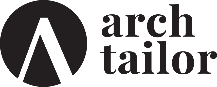 Logo for ArchTailor sagl with a stylized 'A' inside a circle and the words 'arch tailor' beside it.