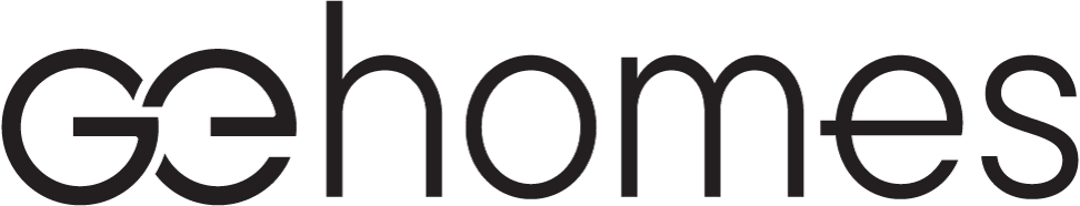 The image shows a logo of GEHOMES , written in white