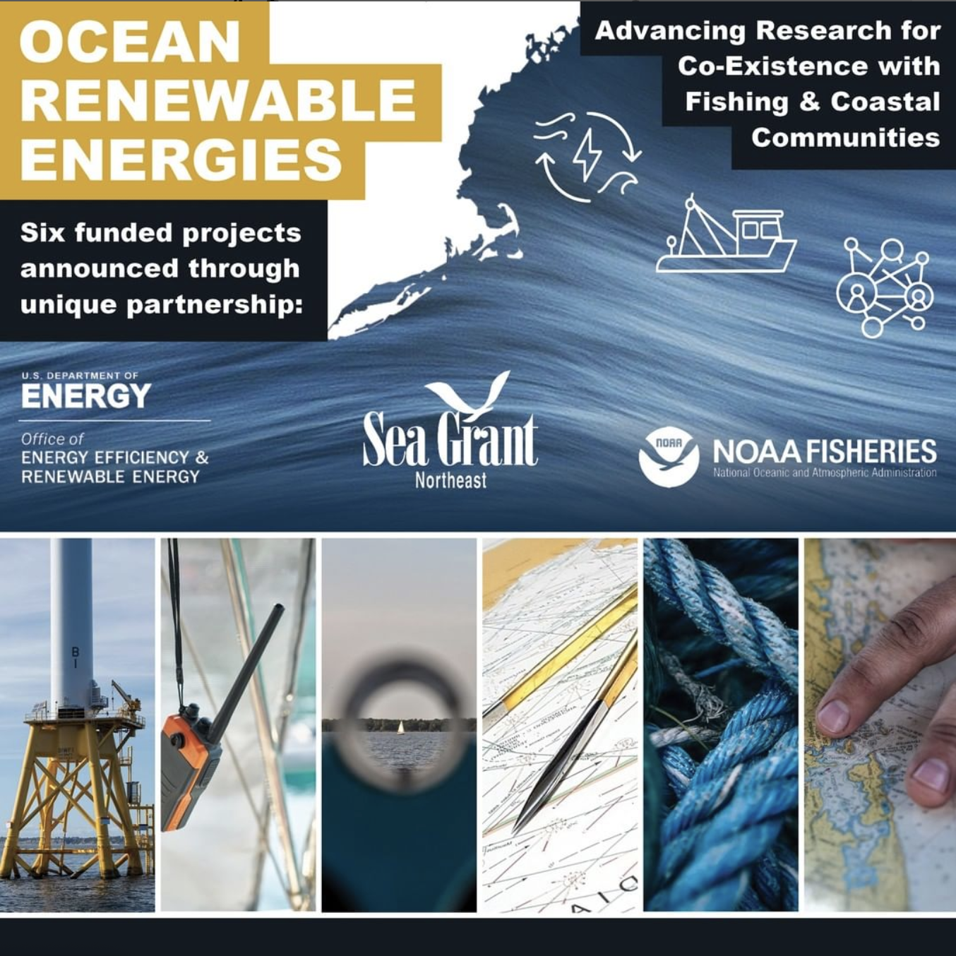 Sea Grant, DOE, NOAA Fisheries fund six projects for the coexistence of offshore energy with Northeast fishing and coastal communities