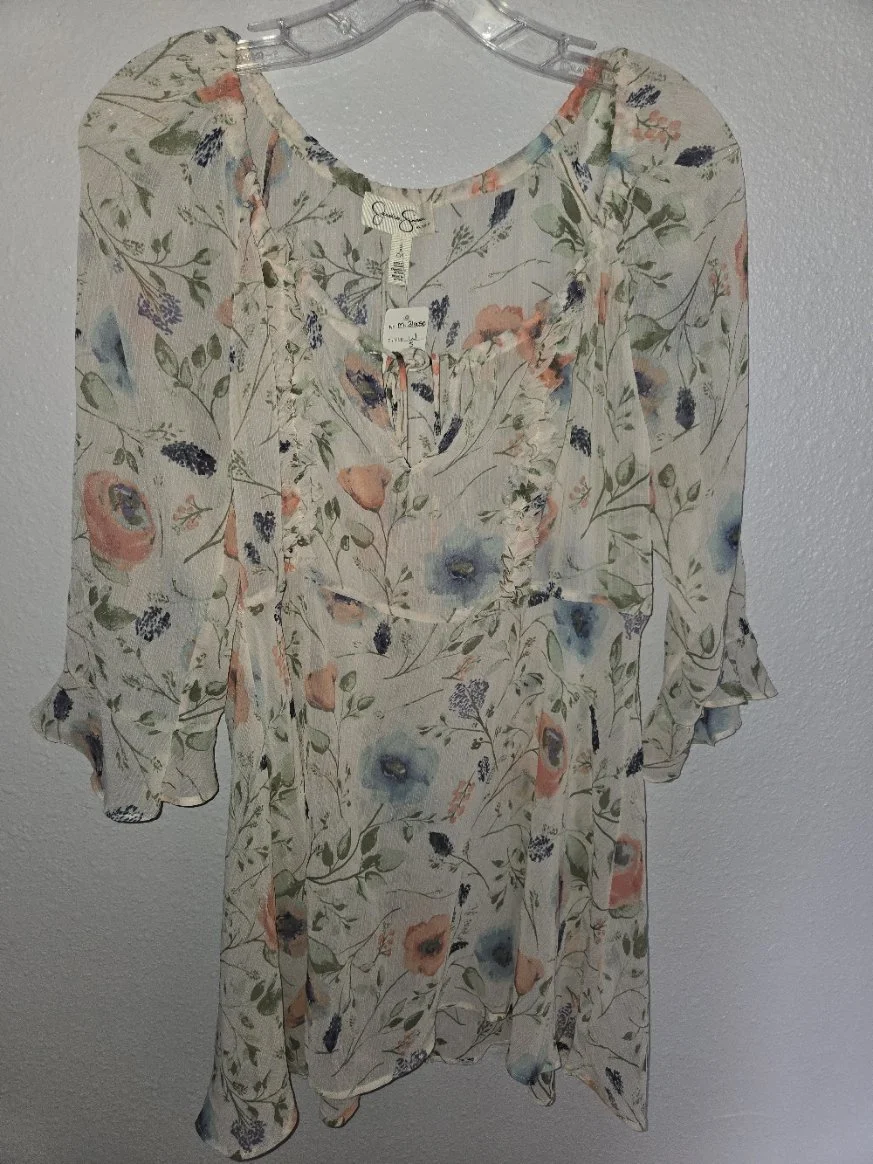 Jessica Simpson Sheer Maternity Blouse