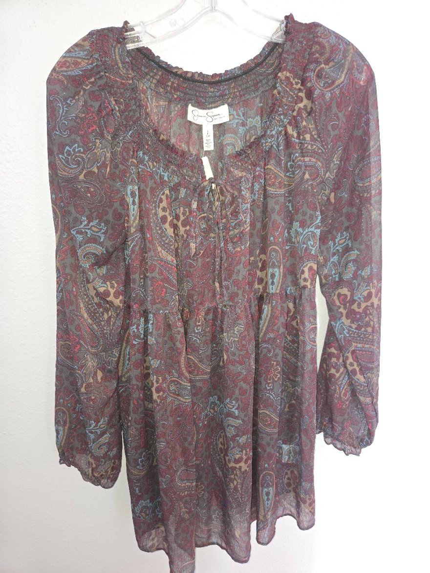 Jessica Simpson Paisley Maternity Blouse