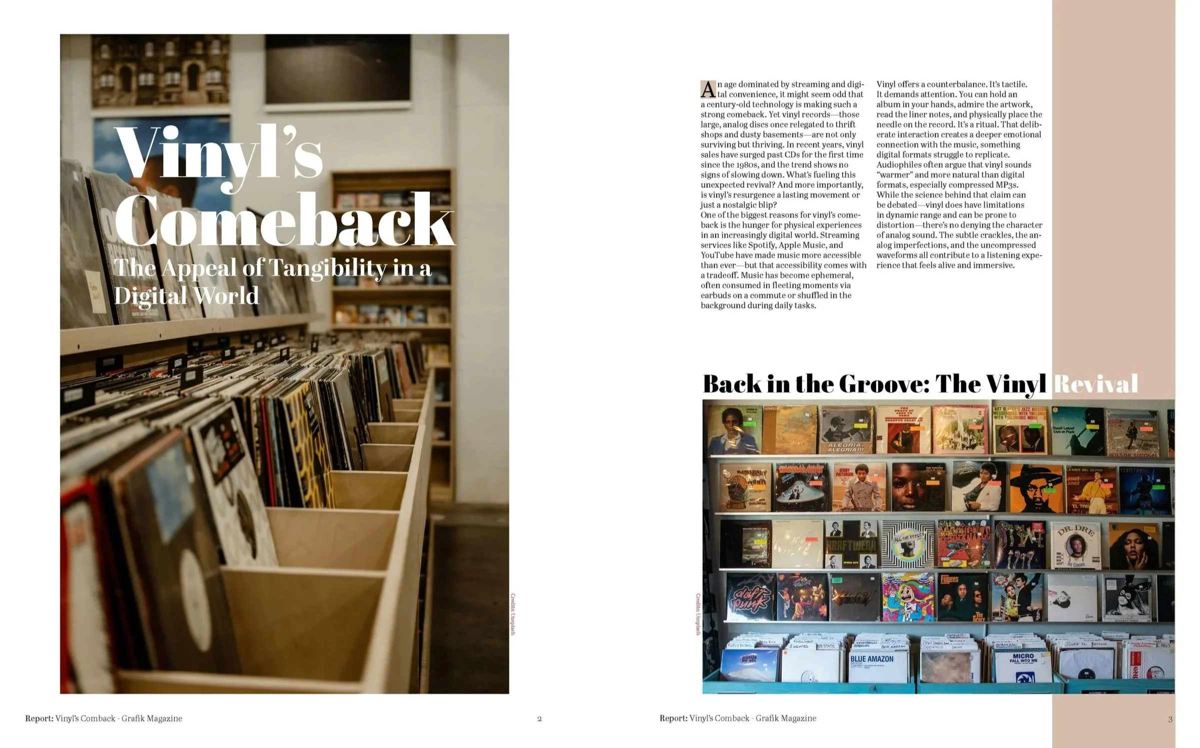 Vinyl's Comeback Magazine Spread