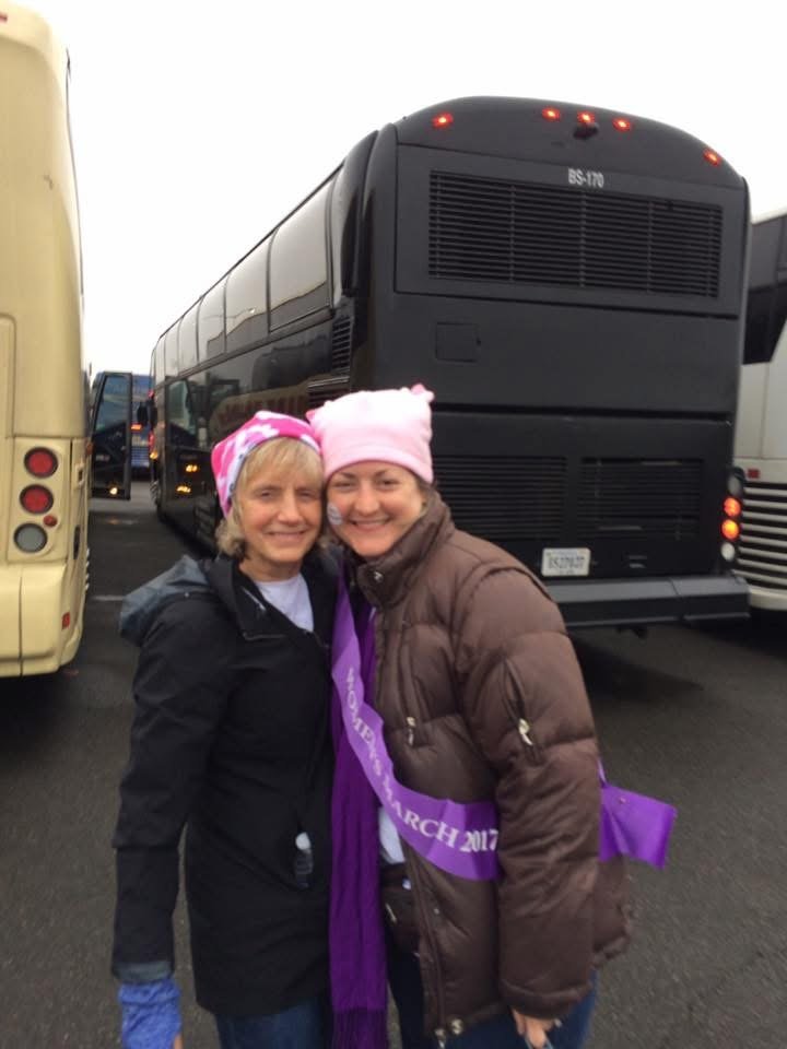 With neighbor Connie at Women's March in D.C. 