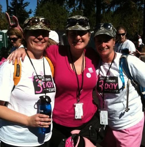 With friends at 3-Day Cancer Walk