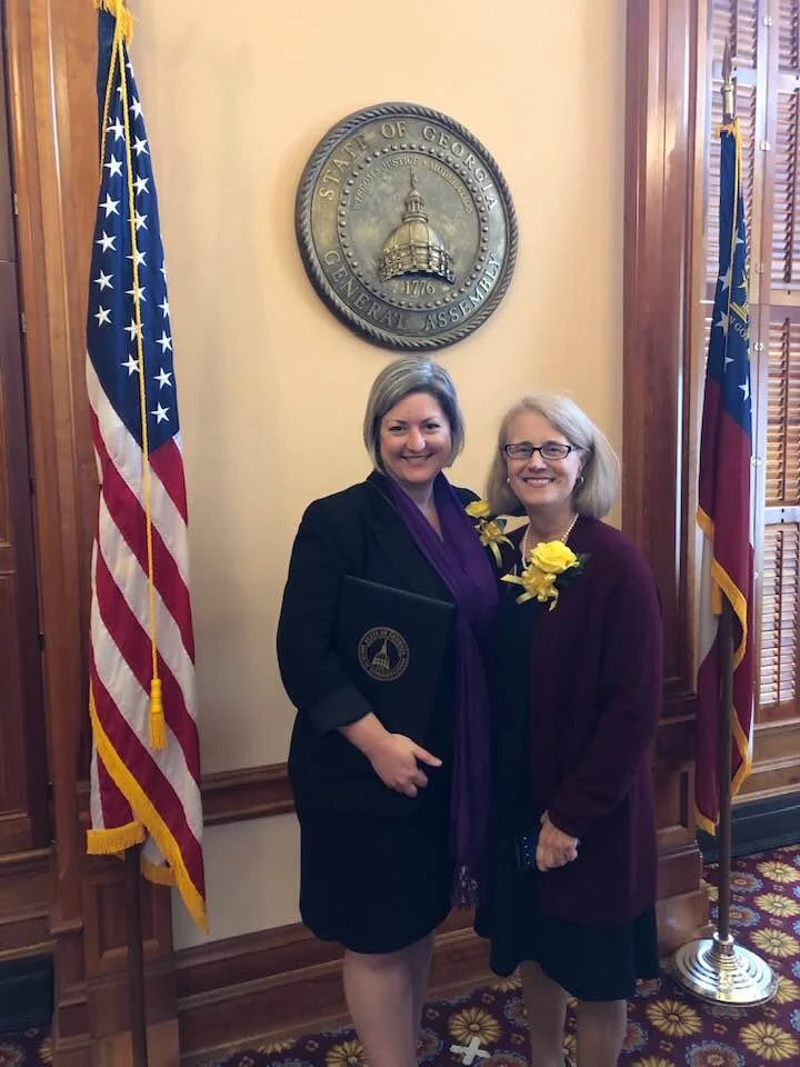 With Rep Karla Drenner upon receiving The Nikki T. Randall Servant Leader Award