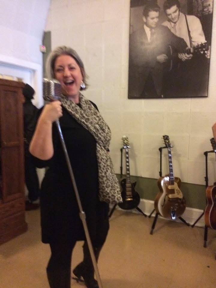 Singing at Sun Studios in Memphis, TN