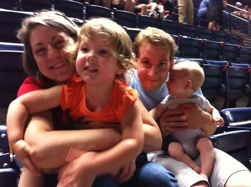 At a Braves game with the family 