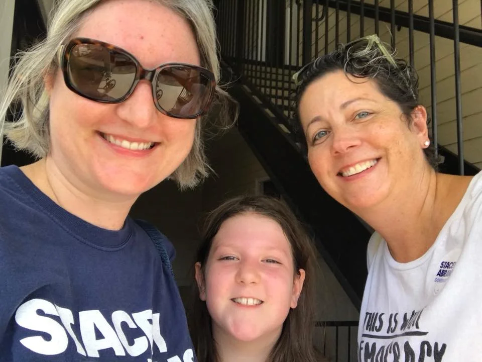 Canvassing for Stacey Abrams with Janel Green