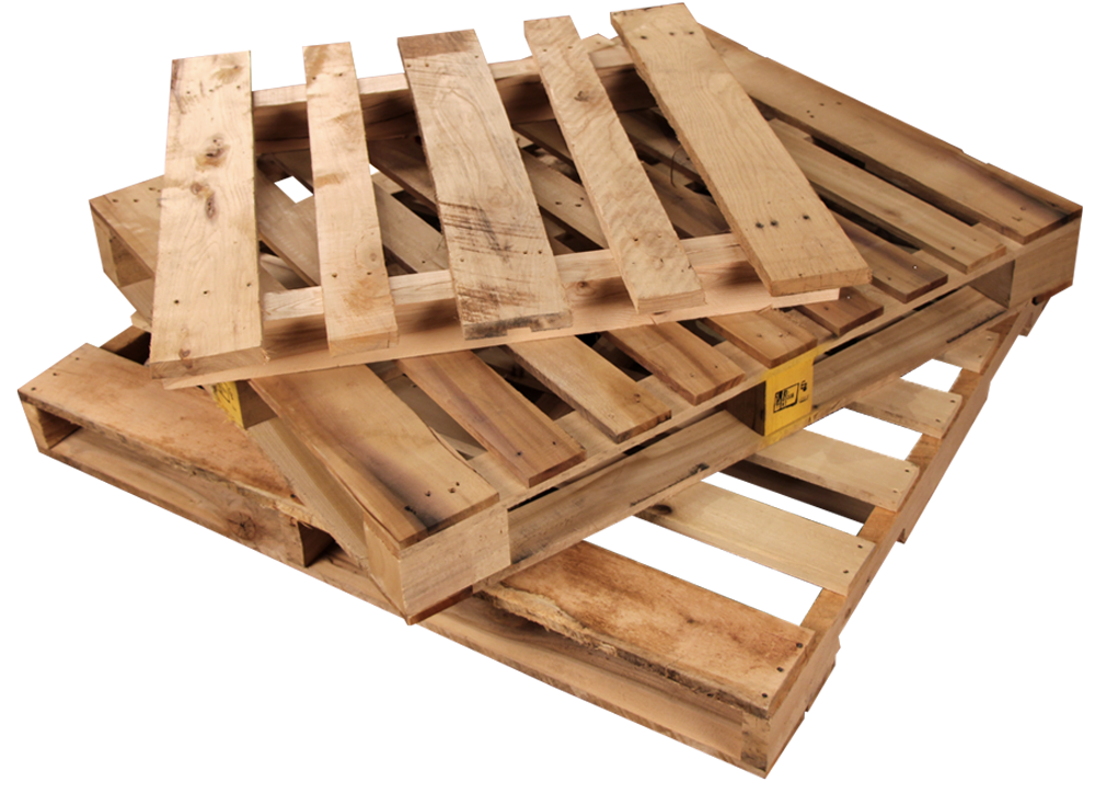 A stack of 3 wooden pallets from Woodcraft