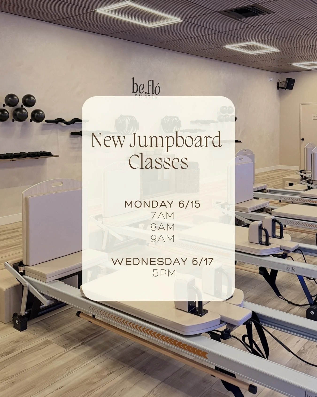 YOU ASKED, WE LISTENED! ☺️

If you&rsquo;ve been waiting for more Jumpboard classes&hellip; this is your sign 👀✨

💥 Monday: 7AM, 8AM &amp; 9AM
💥 Wednesday: 5PM

Let&rsquo;s jump, sweat, and have some fun. See you on the reformers!

#beflopilates #