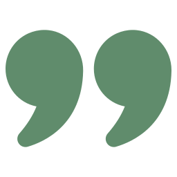 Green quotation marks