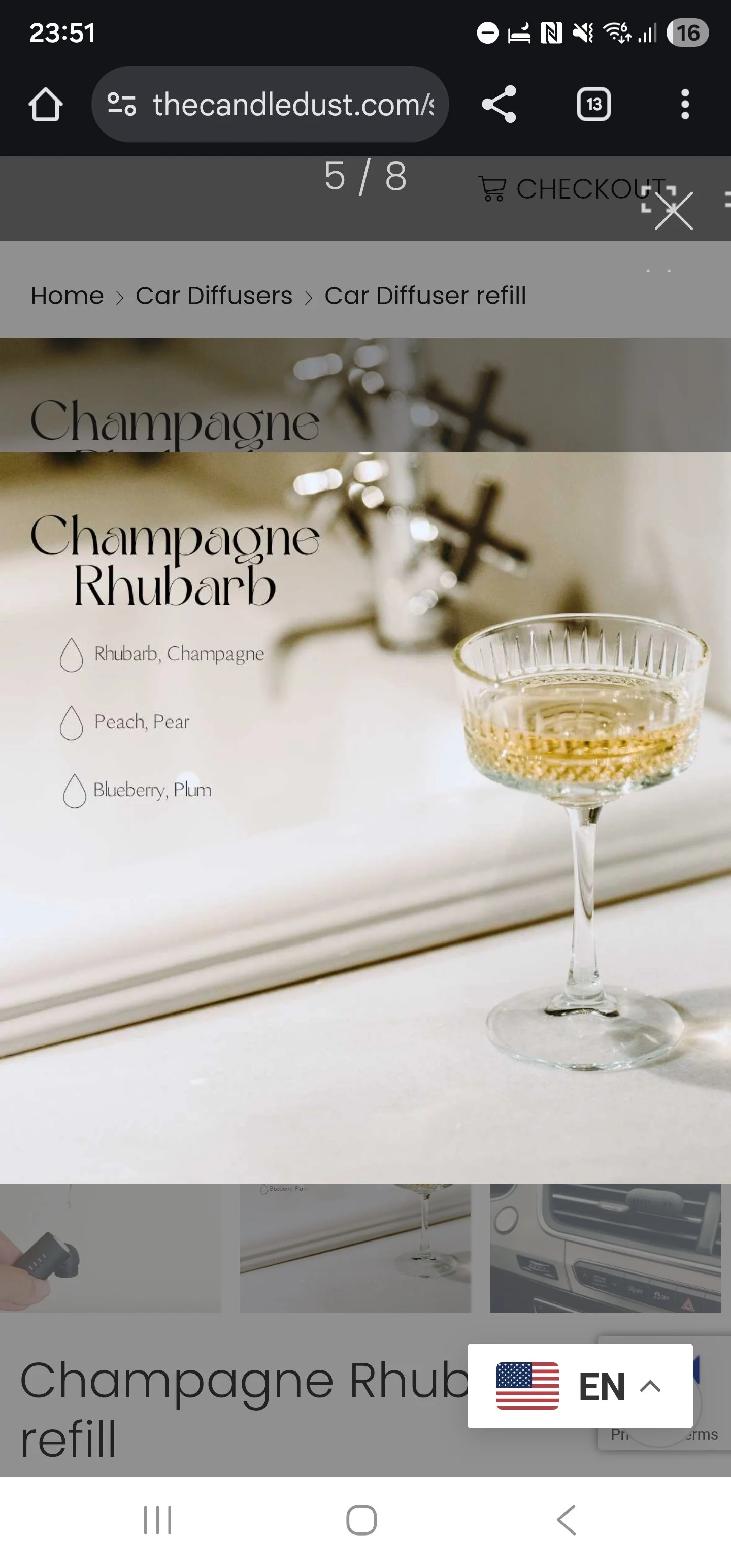 Champagne Rhubarb car refill