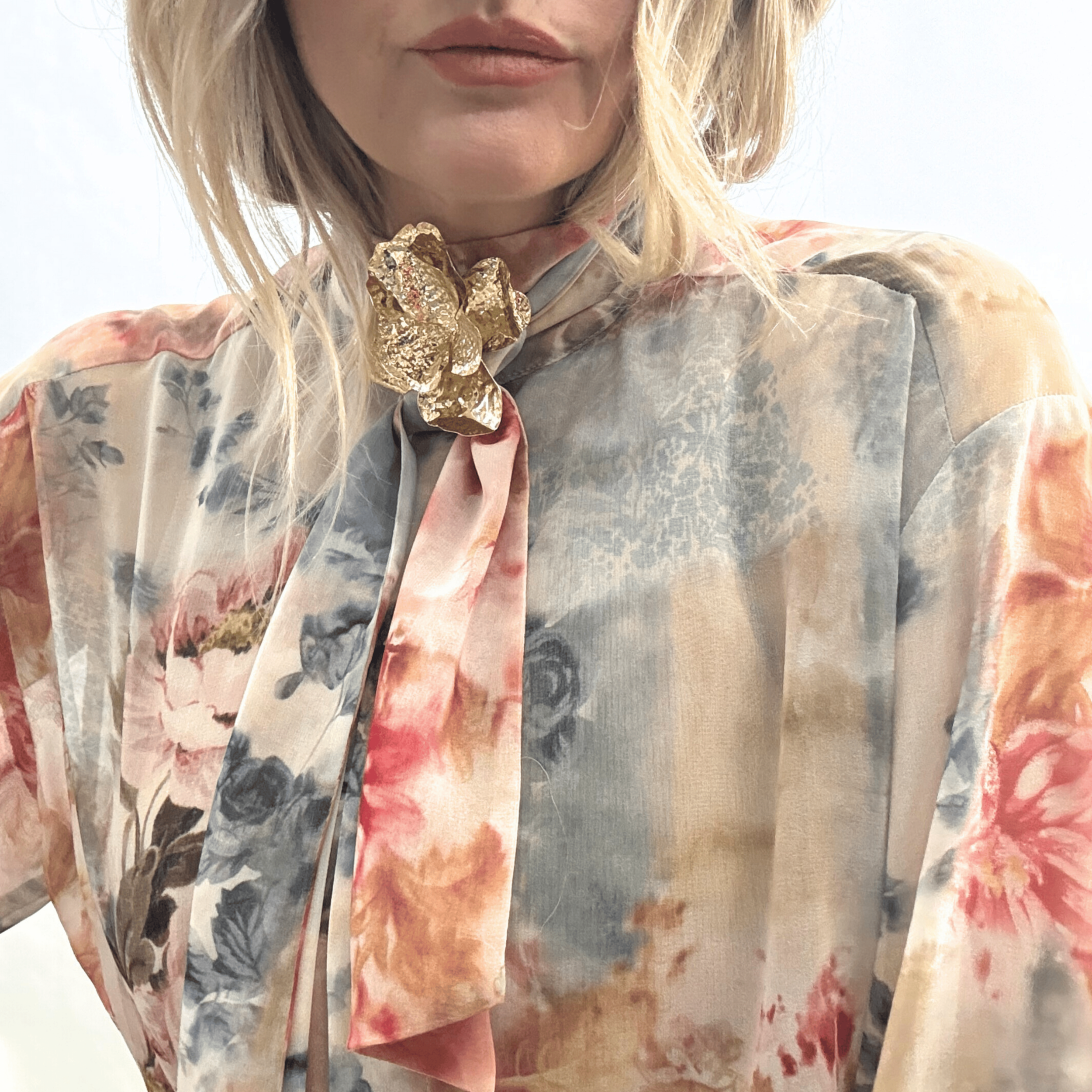 The Hammered Petal Brooch