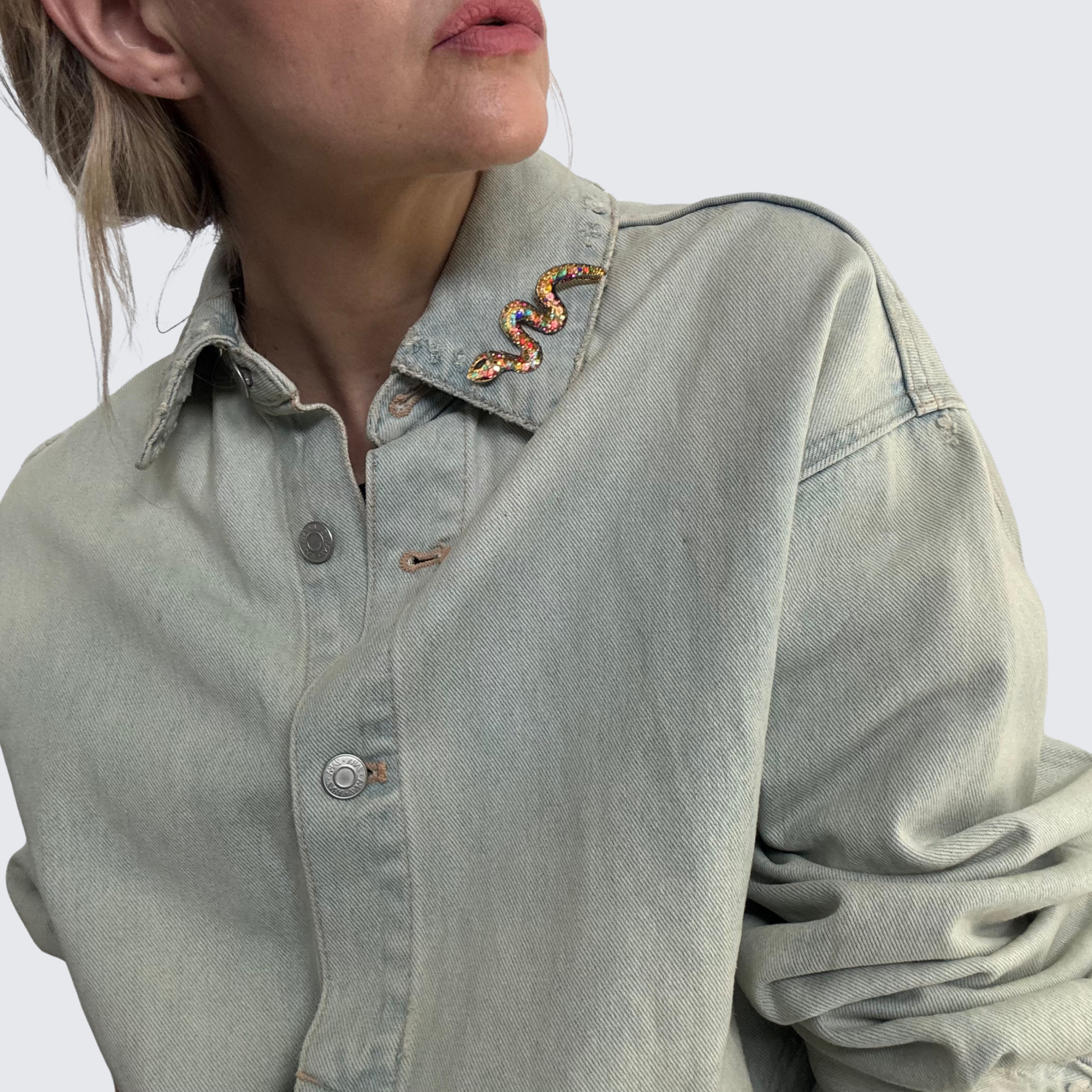 The Serpentine Prism Brooch