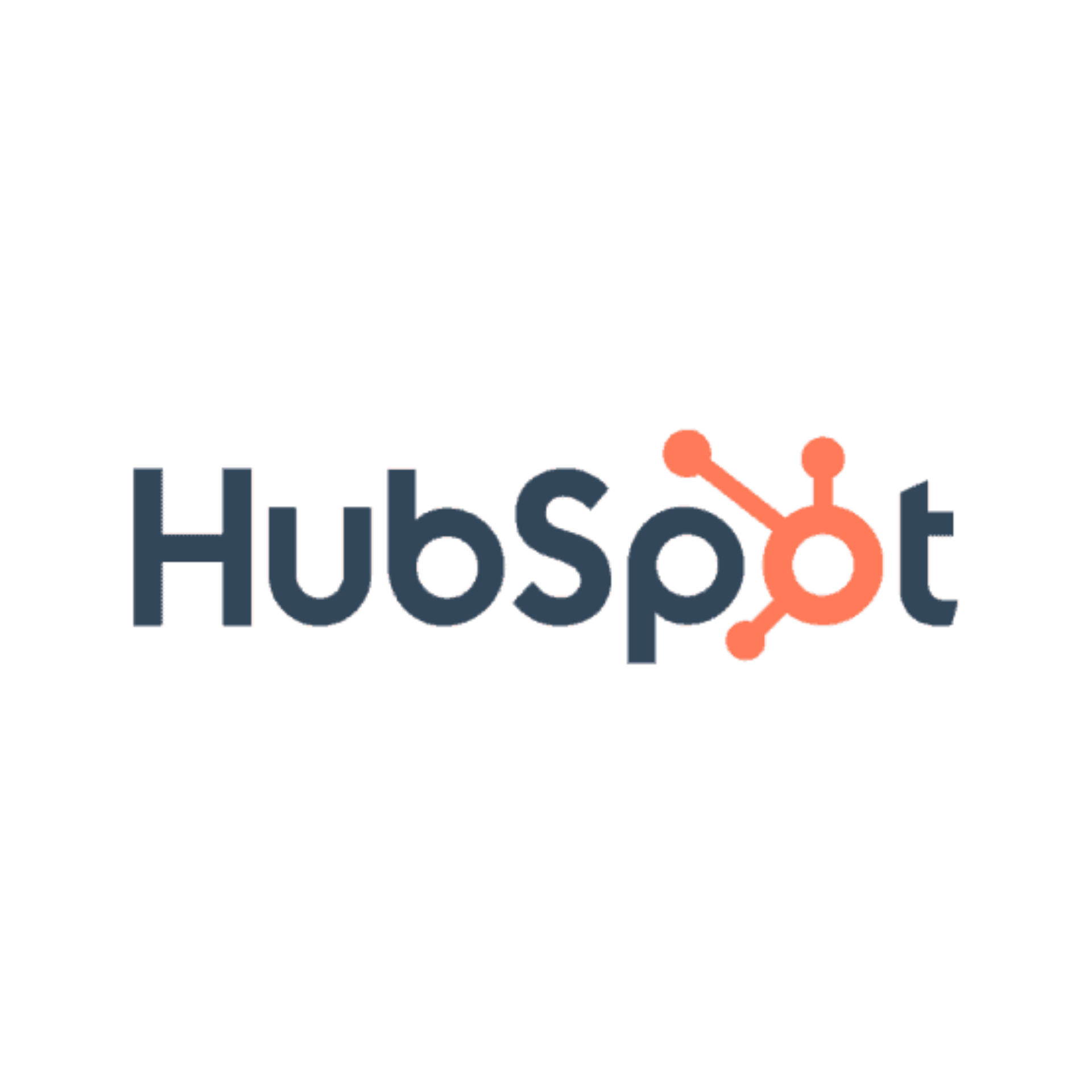 HubSpot logo with stylized connected nodes forming the letter 'o' in orange.