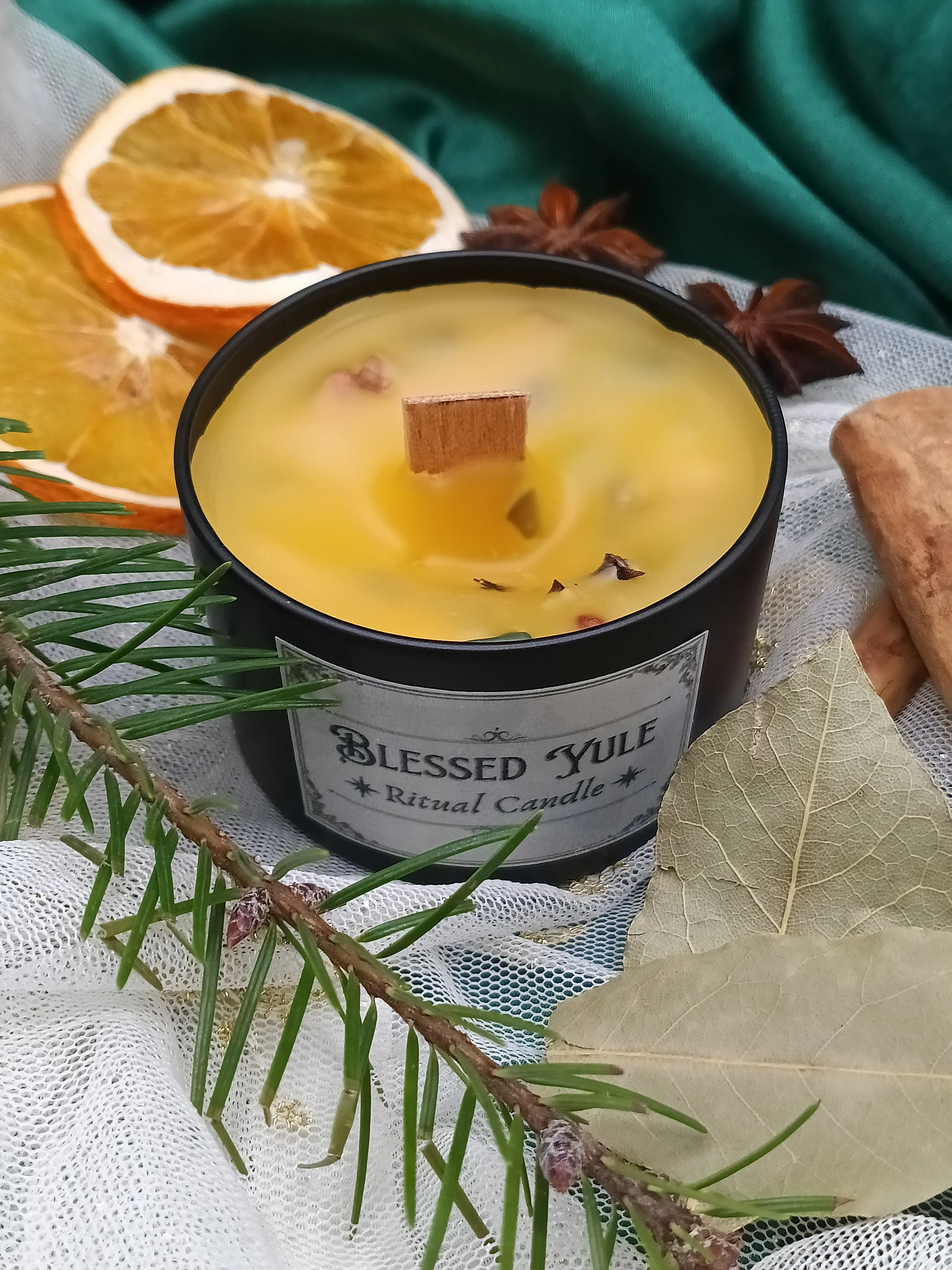 Yule Ritual candle
