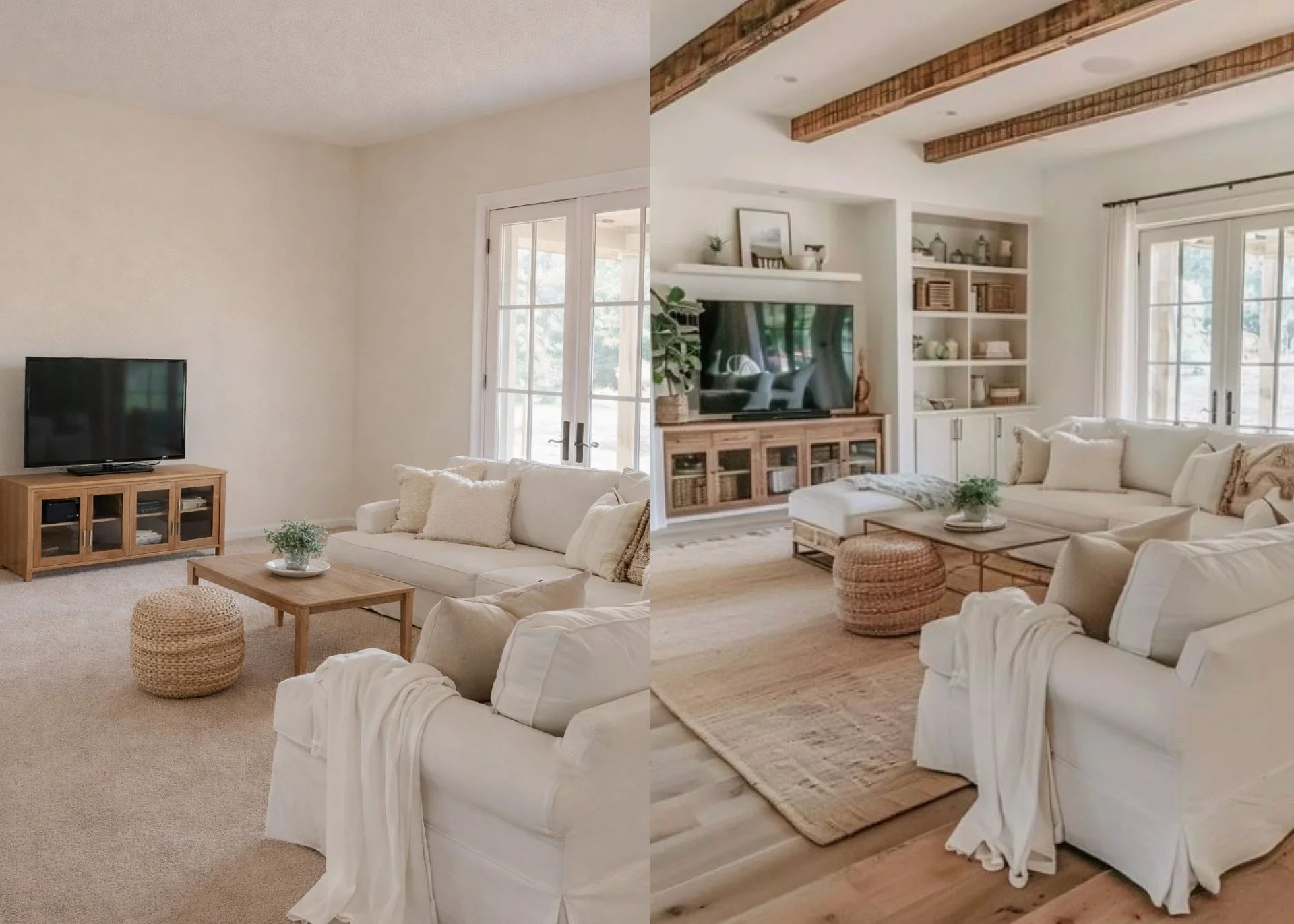 Porch addition, outdoor fireplace