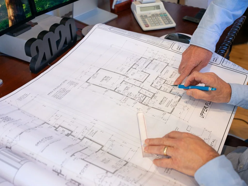 Photo of blue print house plan