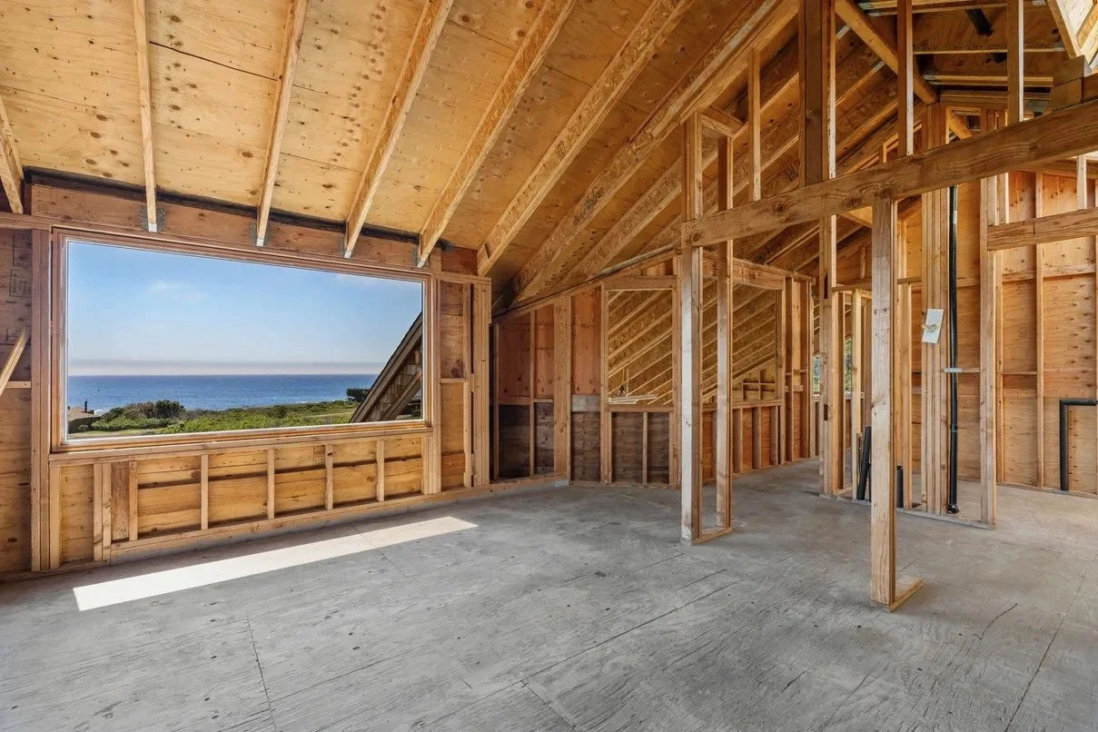 Framed home with large picture window