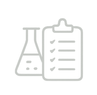 Science test tube and clipboard with checklist