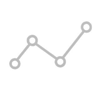 Line graph with four data points connected by lines, featuring circles at each point.