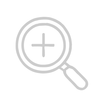 Magnifying glass with a plus sign inside, representing zoom or search.