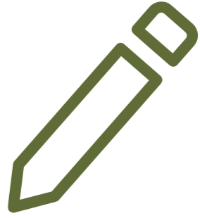Outline drawing of a pen or pencil