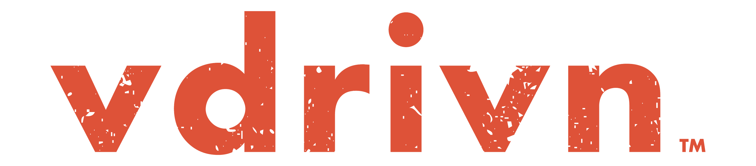 The word "vdrivn" written in bold, orange letters with a weathered texture on a black background.