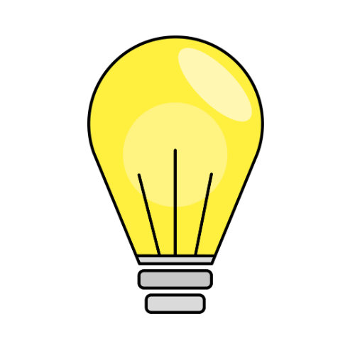 Bombilla amarilla encendida sobre fondo negro.