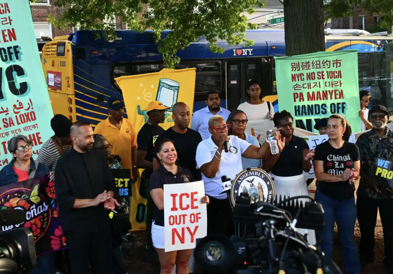 ‘An abuse of power’: Elected officials and community groups rally against reported surge in ICE raids in Queens