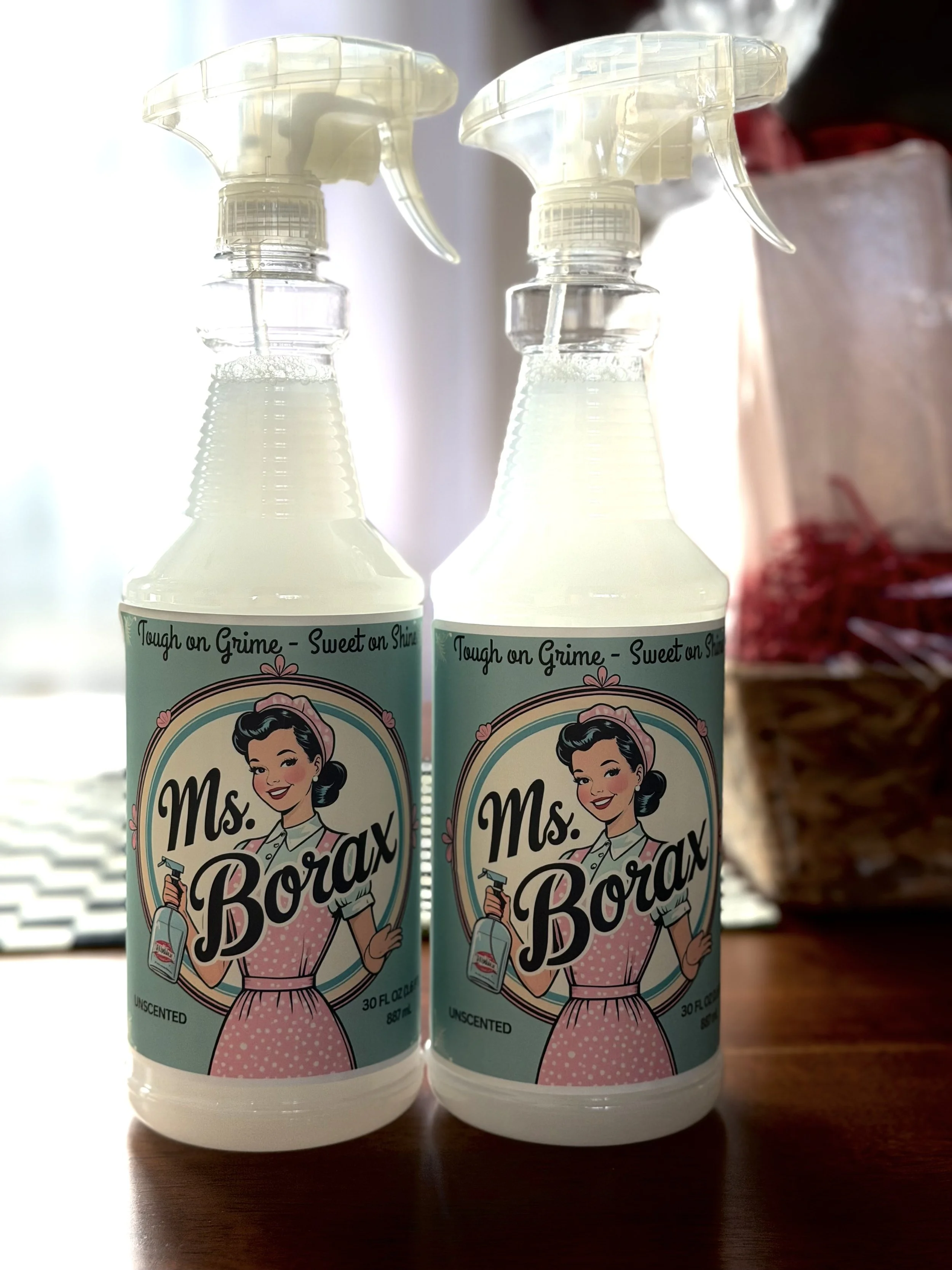 Ms. Borax hard at work at home