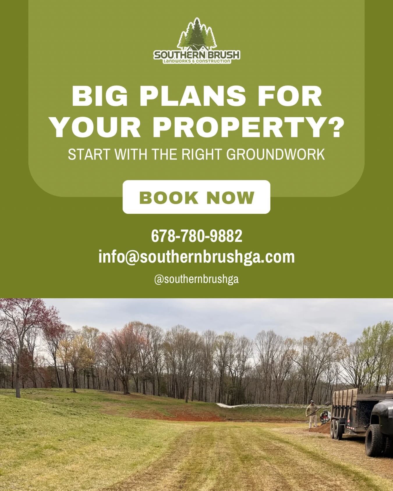 Big plans for your property? Start with the right groundwork. 🚜🌿

Southern Brush provides expert land services designed to transform and prepare your property. From land clearing, forestry mulching, grading, and excavation to driveway installation,