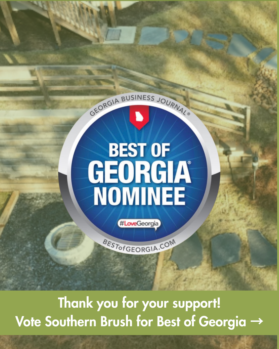 Southern Brush Is Nominated for Best of Georgia Landscaping — Again!