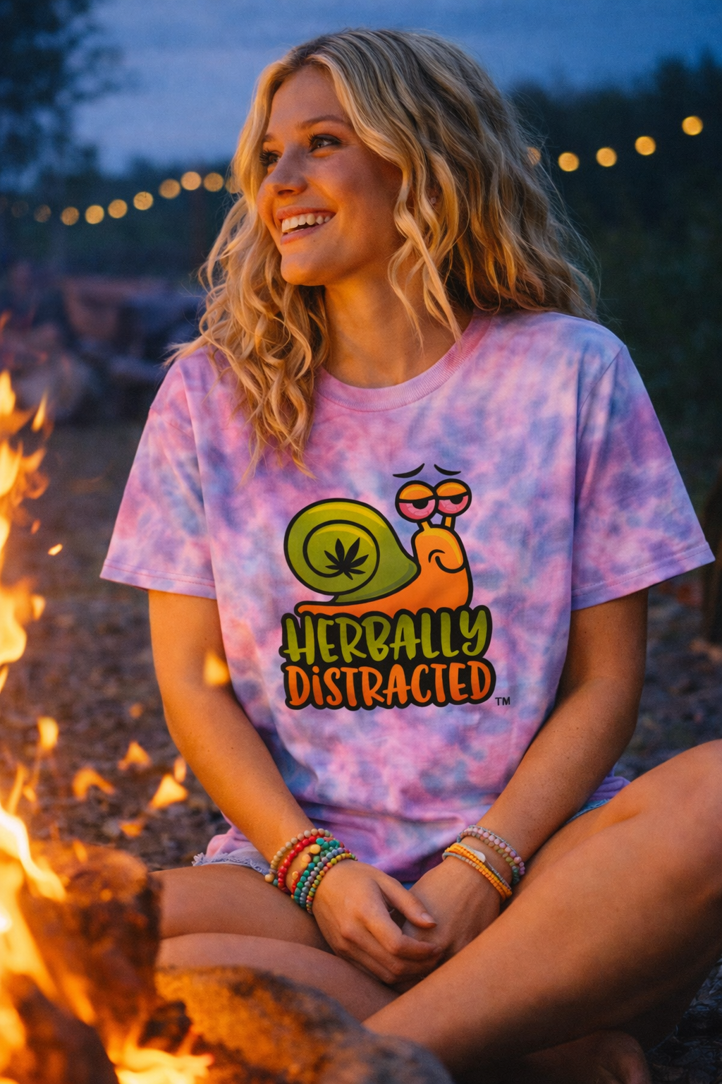 Snoop Snailz™ – Funny Cute Graphic Tie-Dye T-Shirt | “Yea, I’m Vibin” - Large