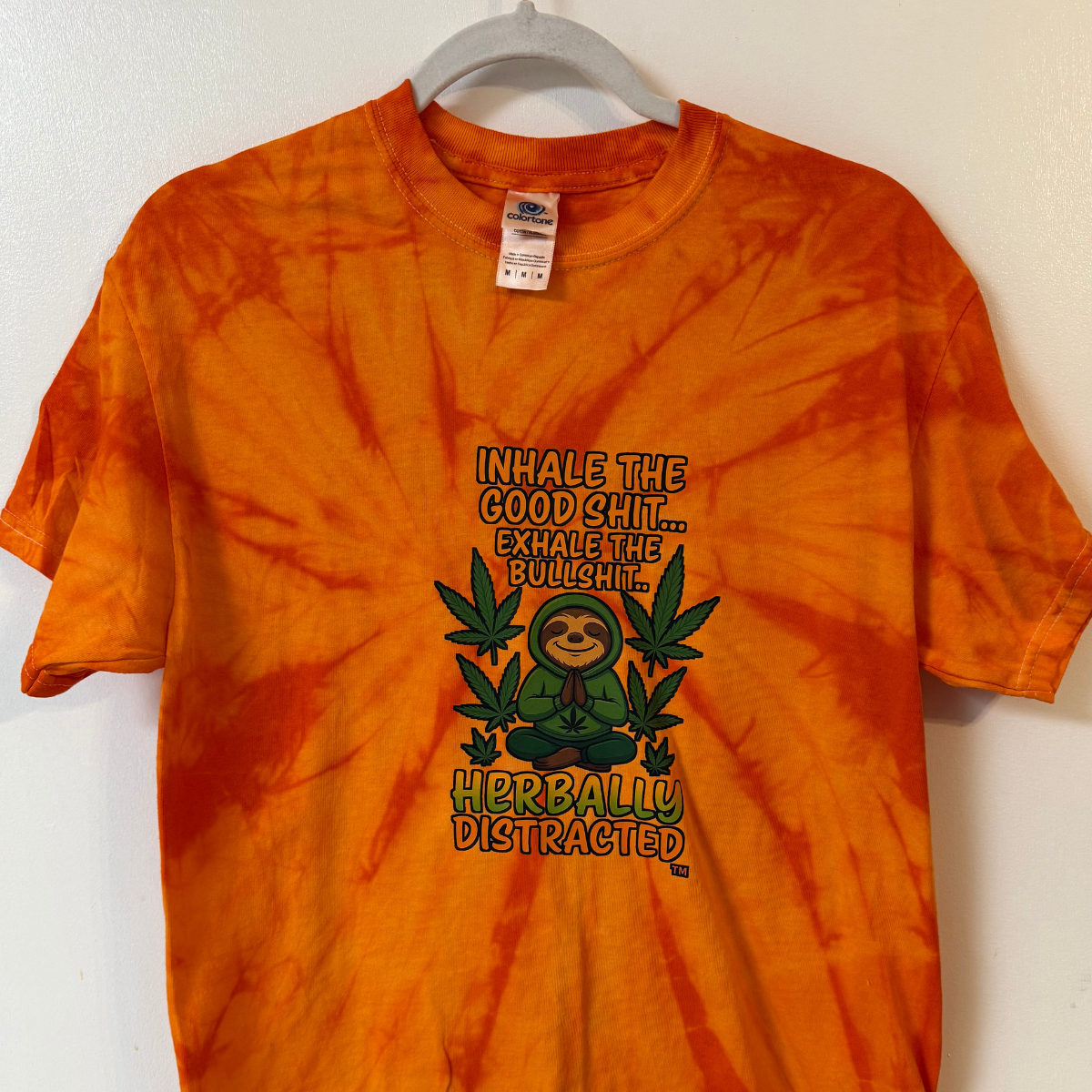 Leafwise Sloth™ – Funny Sloth Graphic T-Shirt | “Inhale Calm, Exhale Chaos”